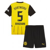 Camiseta Borussia Dortmund Ramy Bensebaini #5 Primera Equipación Replica 2024-25 para niños mangas cortas (+ Pantalones cortos)